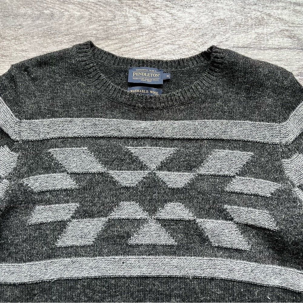 Pendleton Washable Wool Aztec Patterned Sweater - image 2